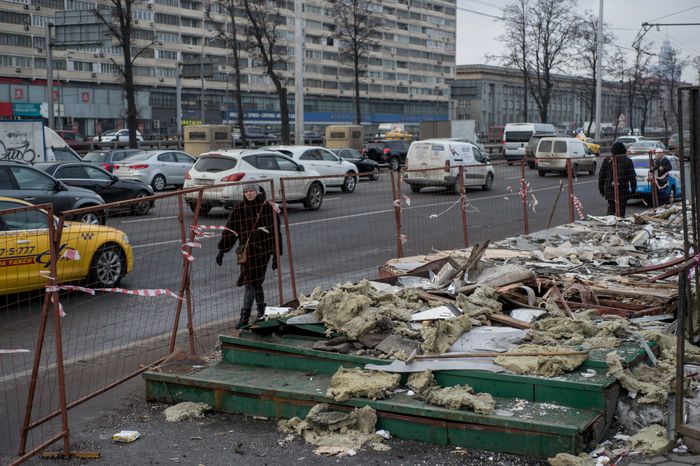 Снос самостроя у станции метро Динамо в Москве