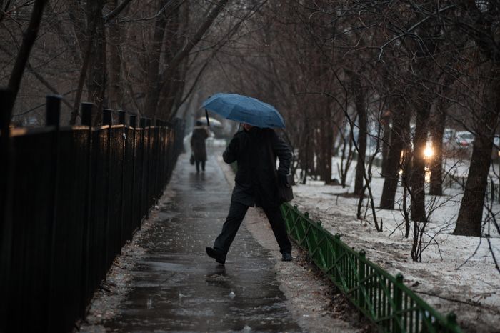 Сильный дождь в Москве