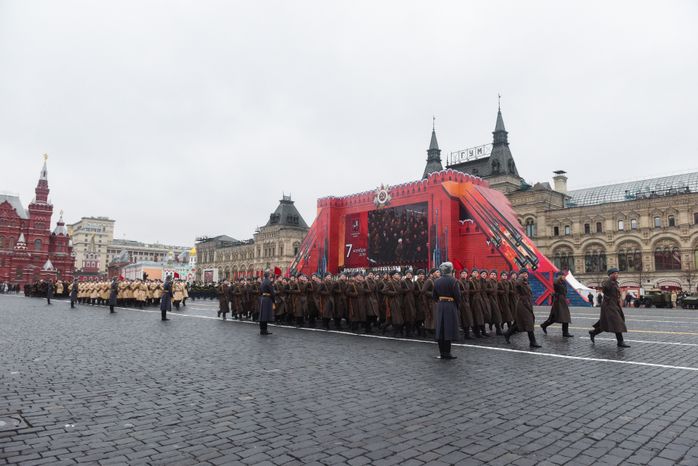 Торжественный марш в честь 78-ой годовщины военного парада 7 ноября 1941 года
