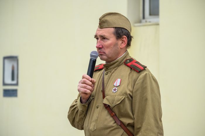 Военно-историческая реконструкция событий мая 1945 года в музее истории танка Т-34 в Мытищах
