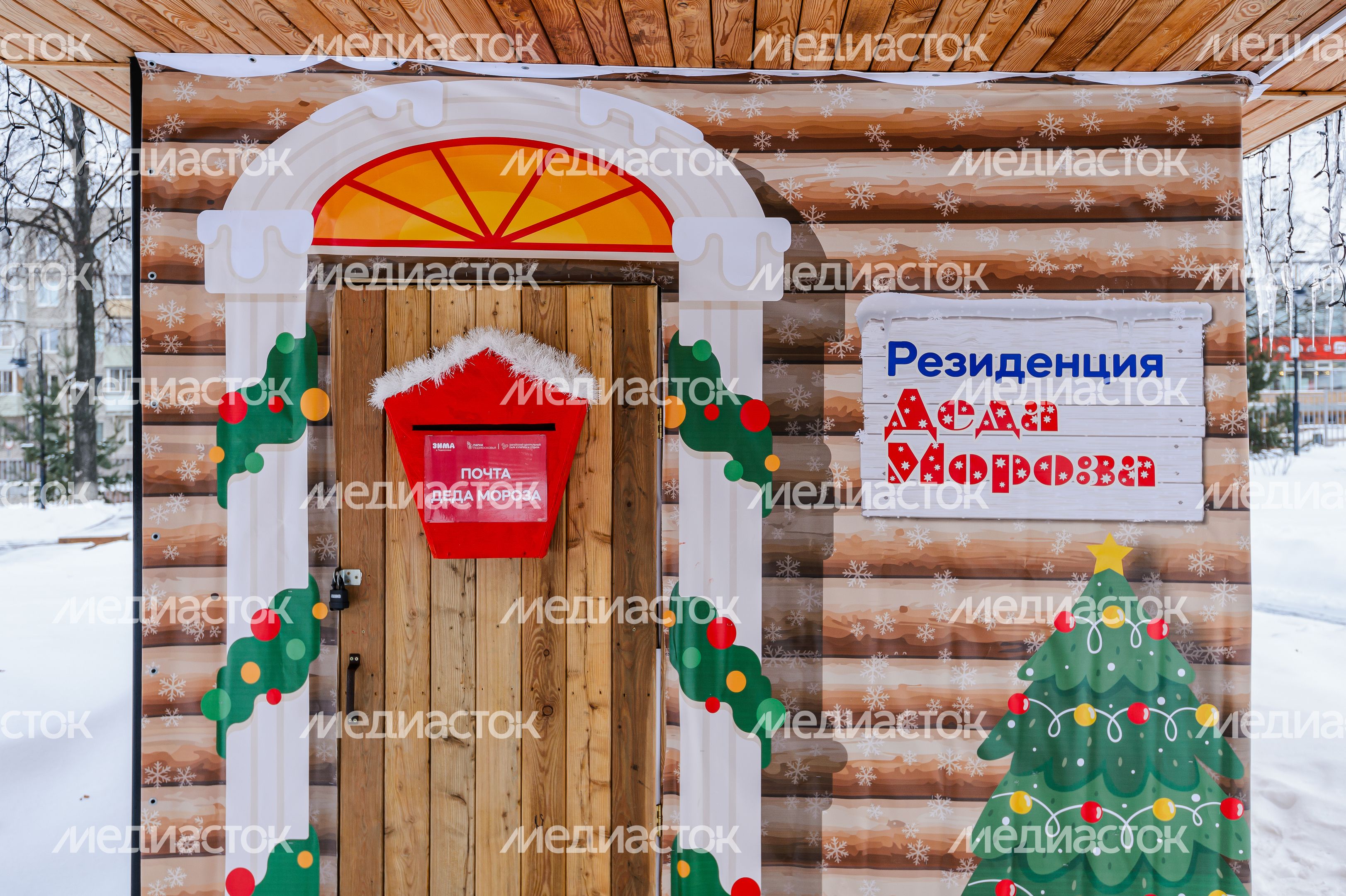 Зимний центральный парк культуры и отдыха в Зарайске