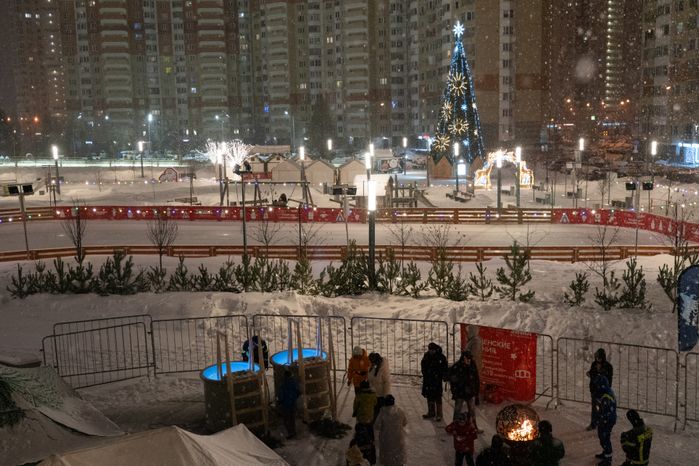 Крещенские купания на Соборной площади в Красногорске
