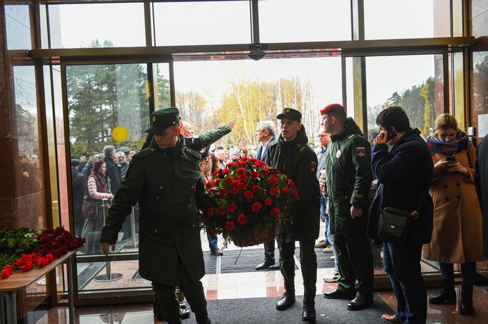 Церемония прощания с космонавтом Алексеем Леоновым в Подмосковье