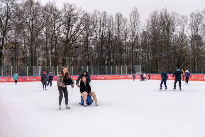 Каток в парке культуры и отдыха имени Николая Островского в Ступино