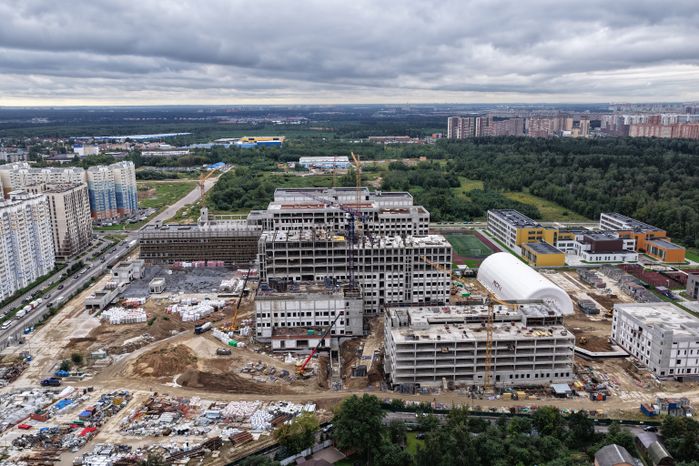 Продолжается строительство ЦРБ в балашихинском мкр. Ольгино