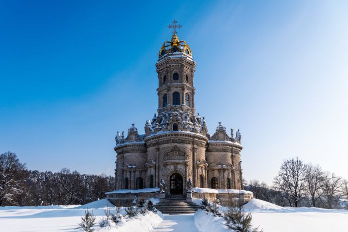 Церковь иконы Божьей Матери Знамение в поселке Дубровицы округа Подольск
