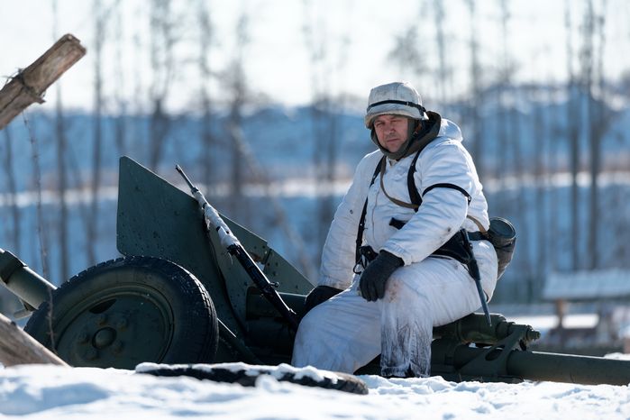 Военно-историческая реконструкция битвы за Сталинград у храма ВС РФ в Кубинке
