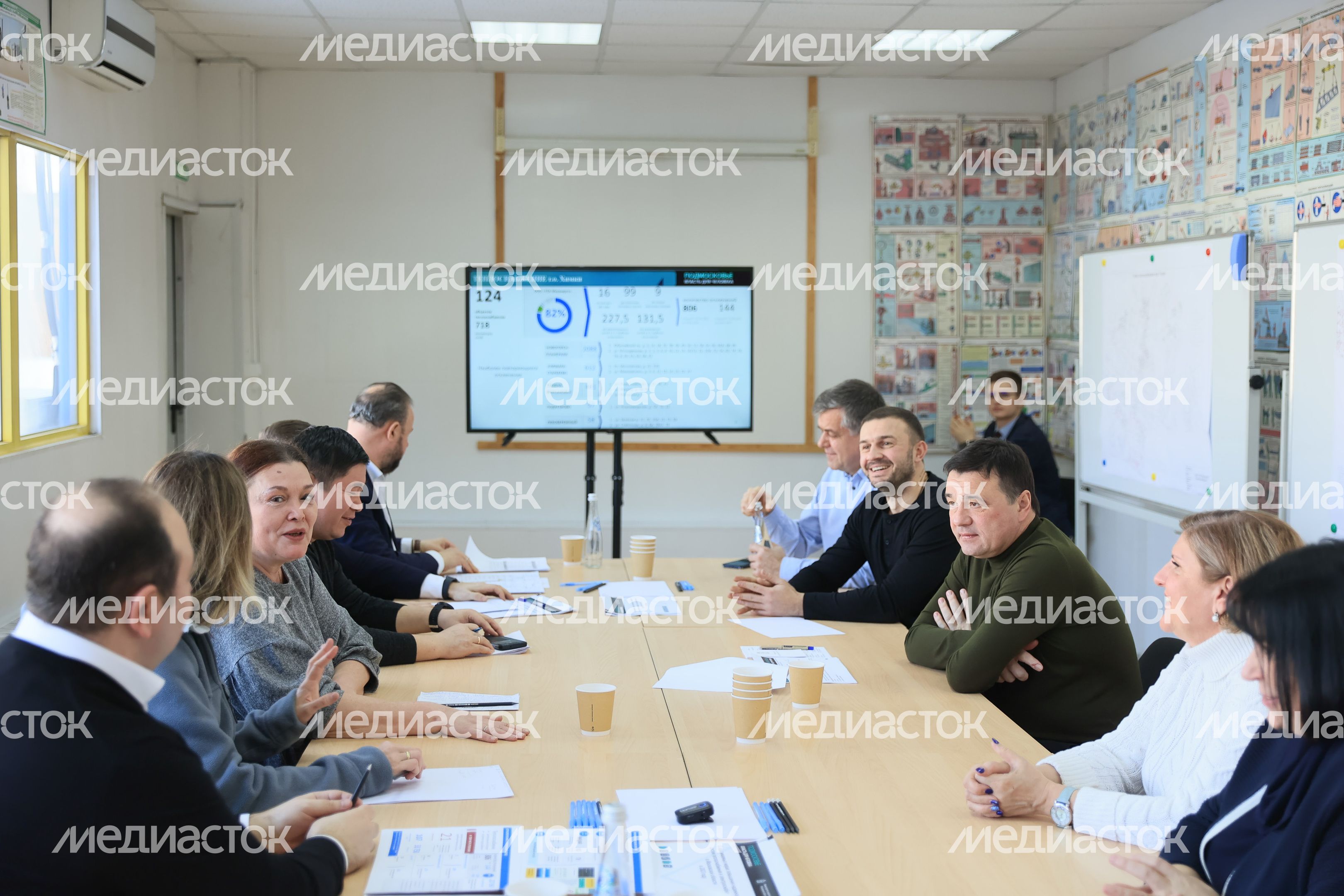 Посещение губернатором Подмосковья мкр. Новые Химки