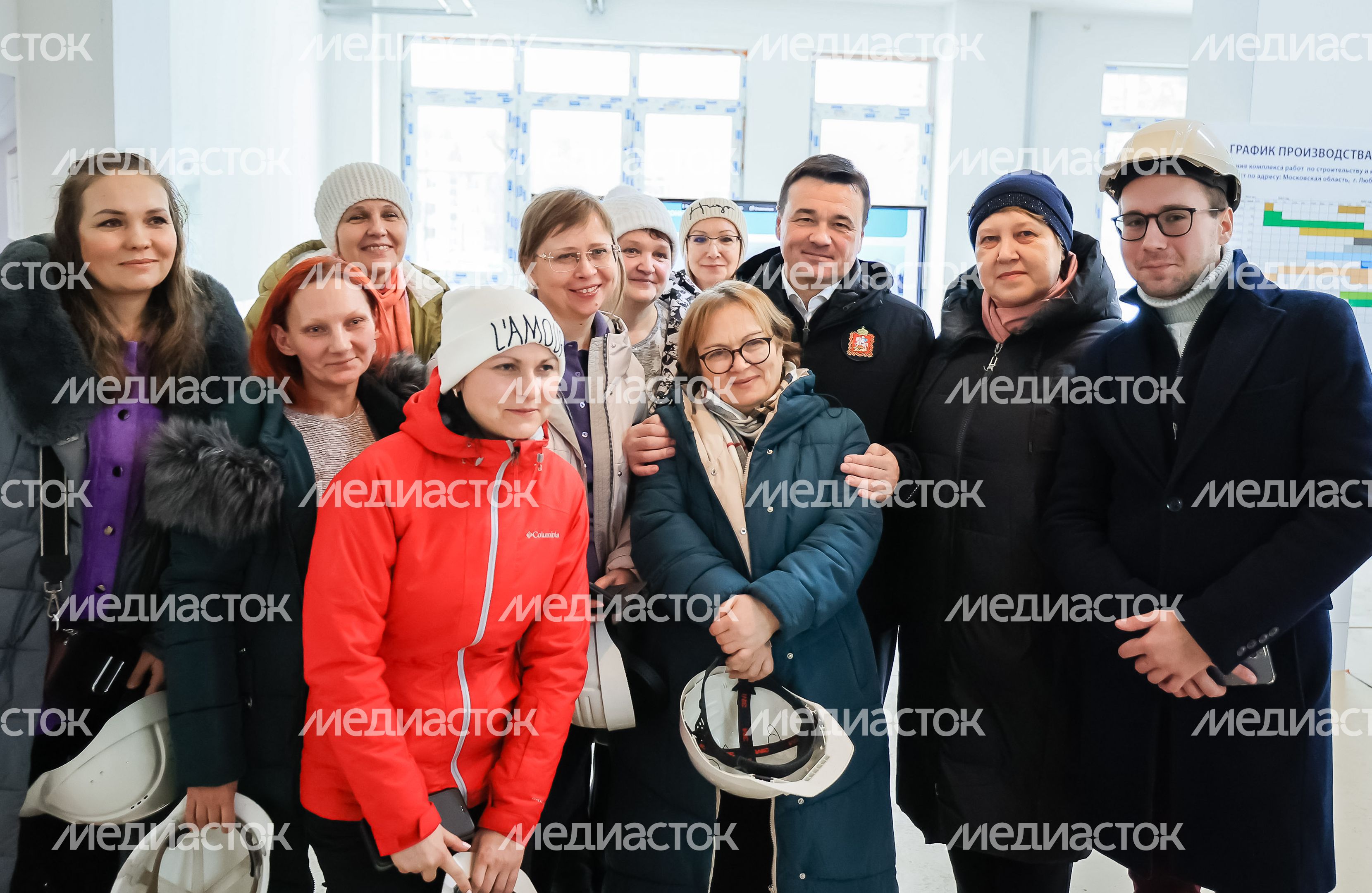 Проверка губернатором строительства школы в Люберцах
