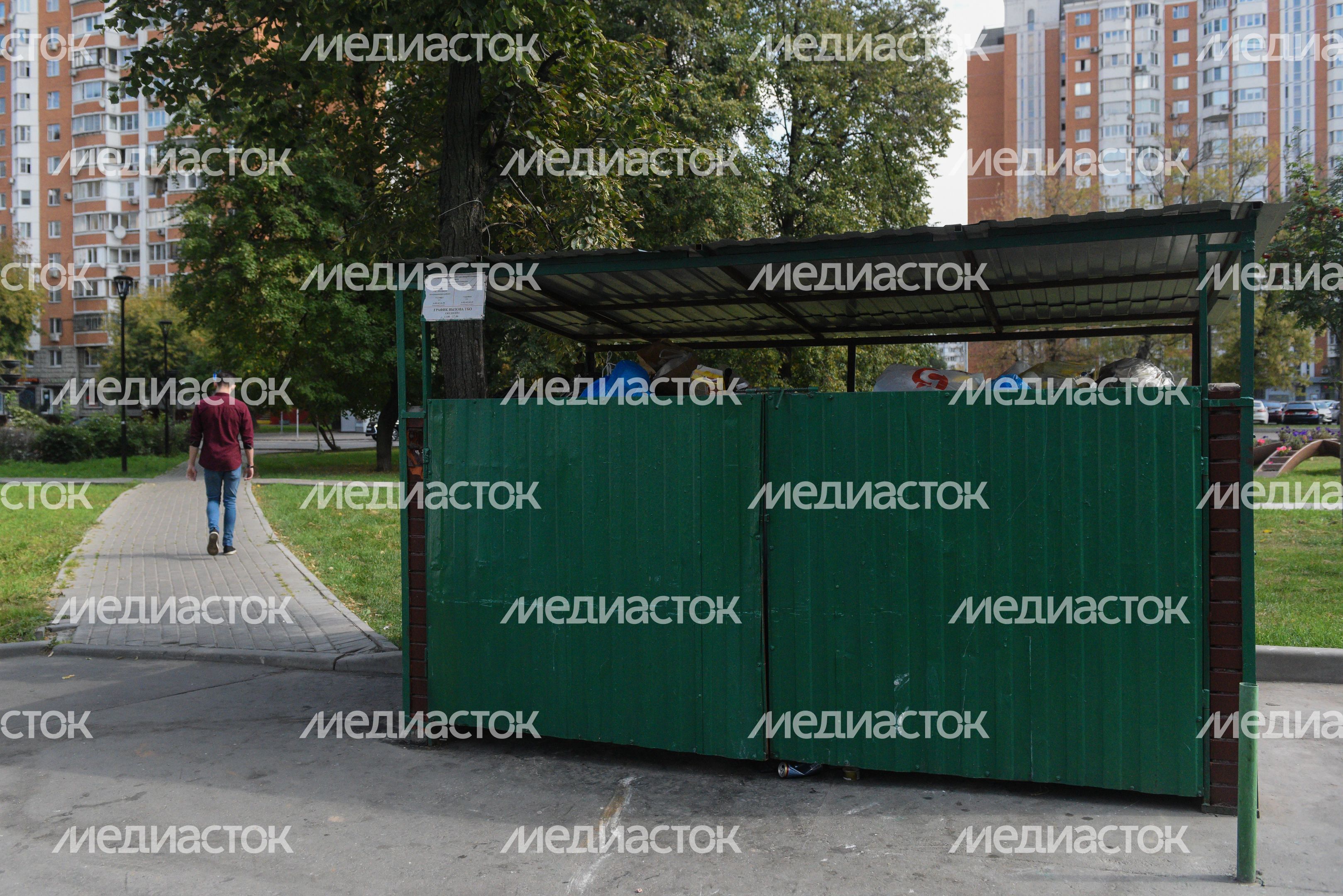 Места сбора бытовых отходов в Москве
