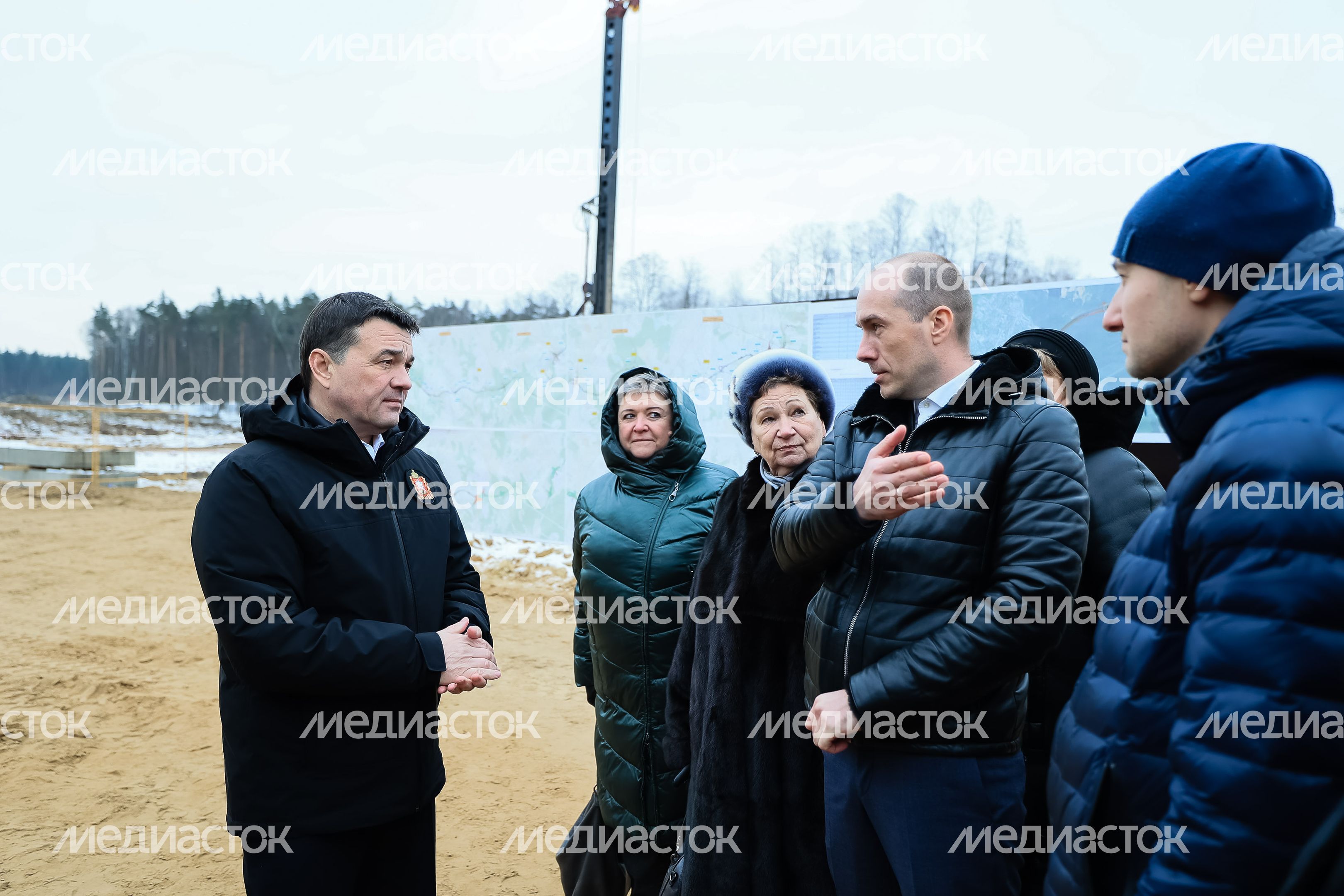 Проверка хода строительства Южно-Лыткаринской автодороги (ЮЛА) Губернатором Подмосковья