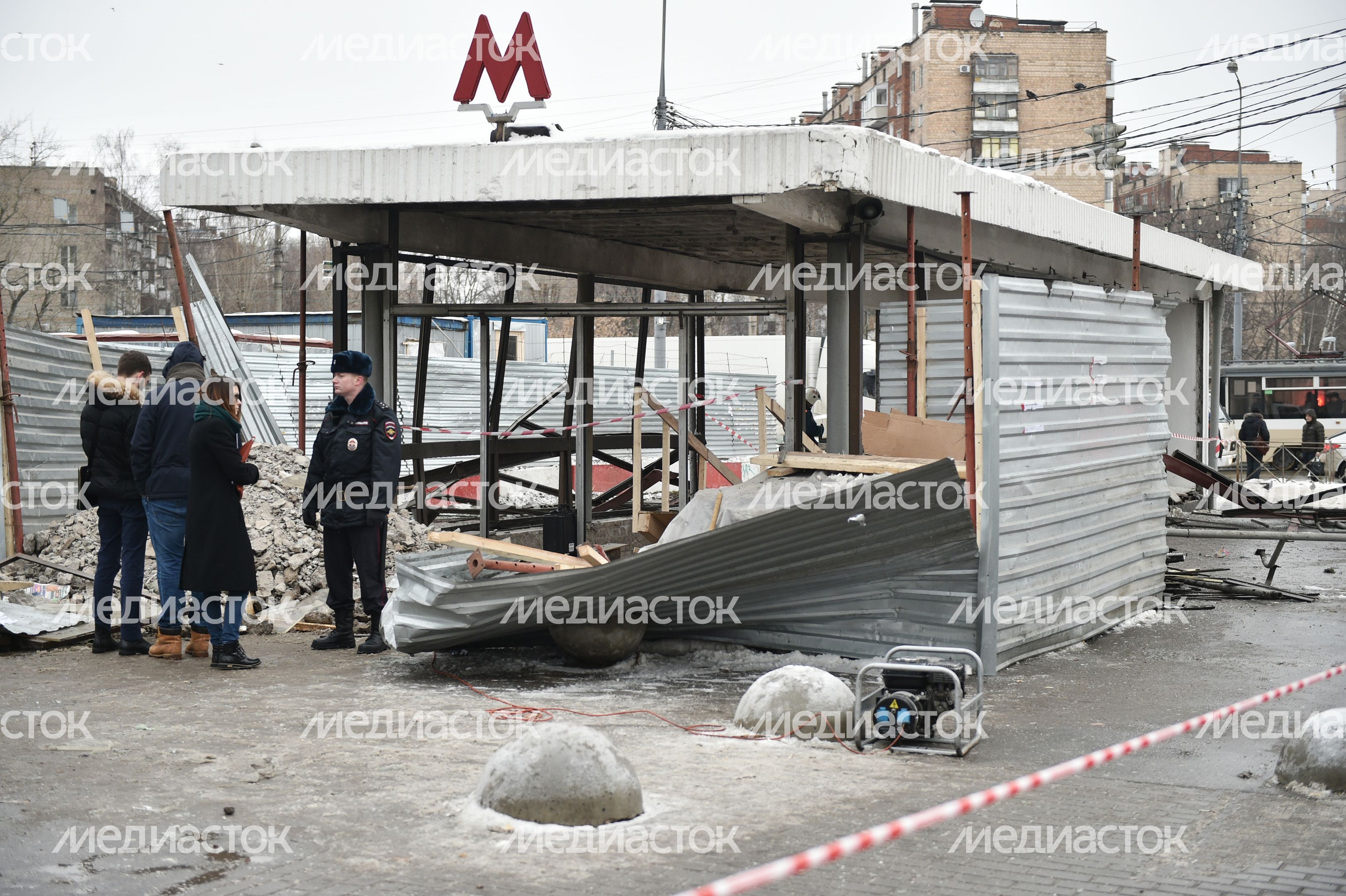 Взрыв газового баллона у метро "Коломенская"