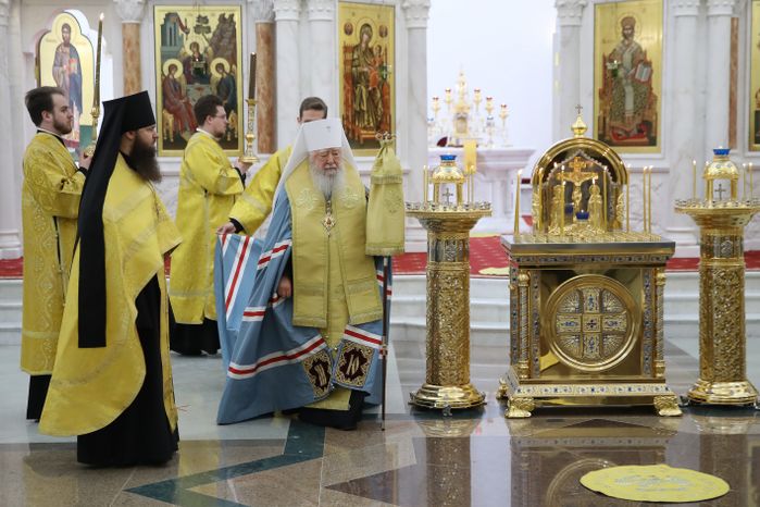 Открытие памятника Георгию Победоносцу в городском округе Красногорск