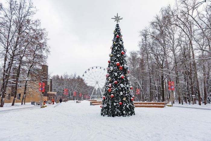 Новогодняя елка в парке культуры и отдыха имени Л.Н. Толстого в Химках