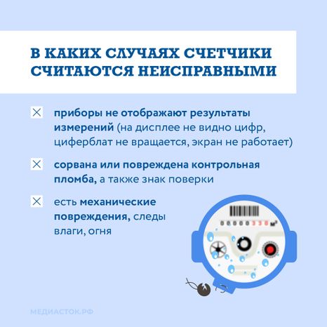 Счетчики вышли из строя квадрат 03