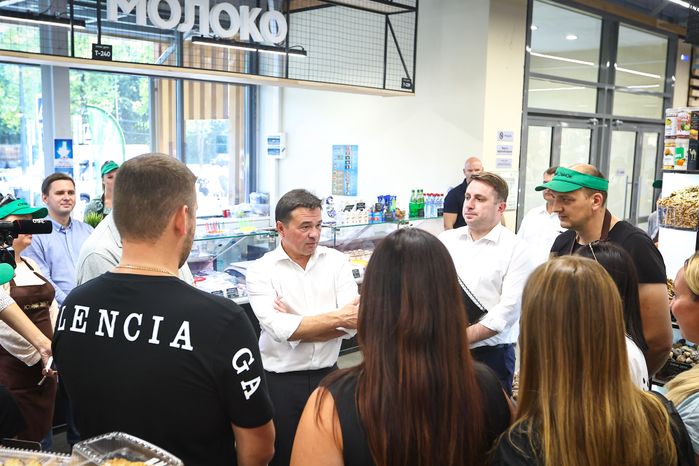 Проверка работы Южного рынка в микрорайоне Кузнечики города Подольск Губернатором Подмосковья