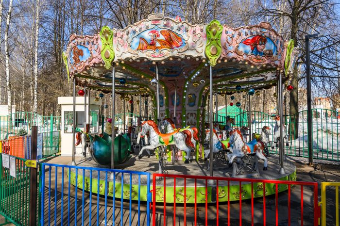 Центральный парк культуры и отдыха в Долгопрудном зимой