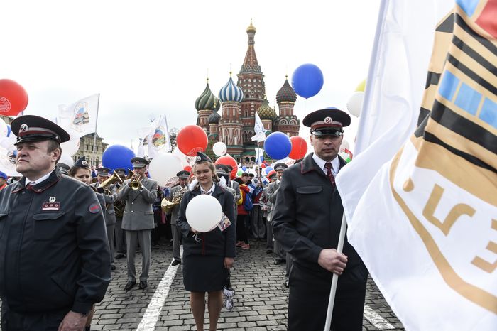 Первомайская демонстрация профсоюзов в Москве