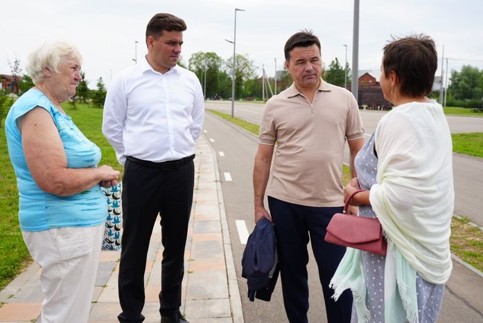 Встреча Губернатора Подмосковья с посетителями парка «Ривьера» в Можайске