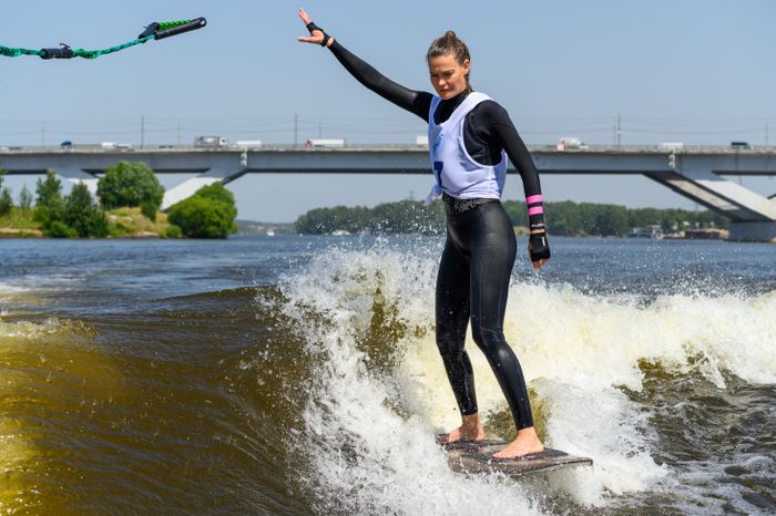 Чемпионат Московской области по серфингу на Пироговском водохранилище в Долгопрудном