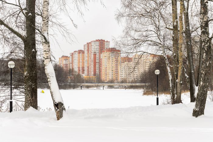 Балашиха. Парк «Заречная». Зима