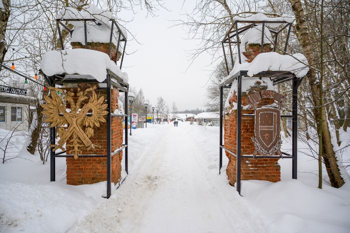 Усадьба Гребнево зимой в Щелково