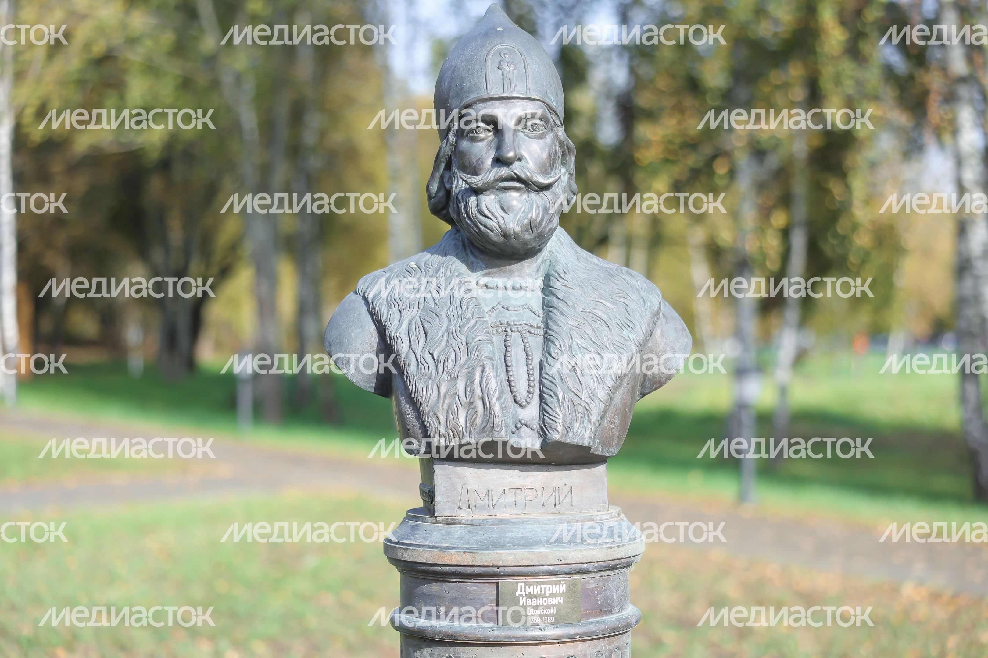 Бюст Дмитрия Донского в Аллее правителей в усадьбе Татищева под Солнечногорском Бюст Дмитрия Донского в Аллее правителей в усадьбе Татищева под Солнечногорском