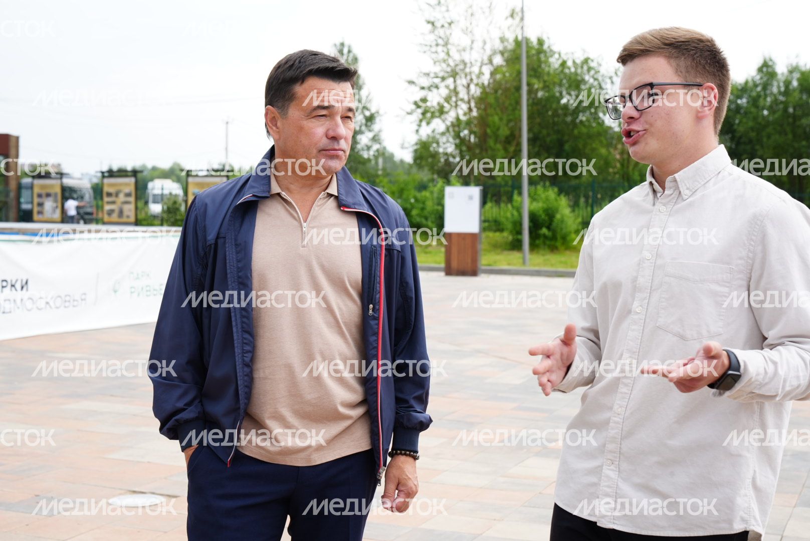 Встреча Губернатора Подмосковья с посетителями парка «Ривьера» в Можайске