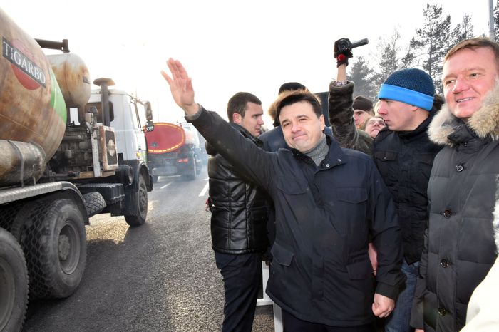 Открытие путепровода на Московском малом кольце