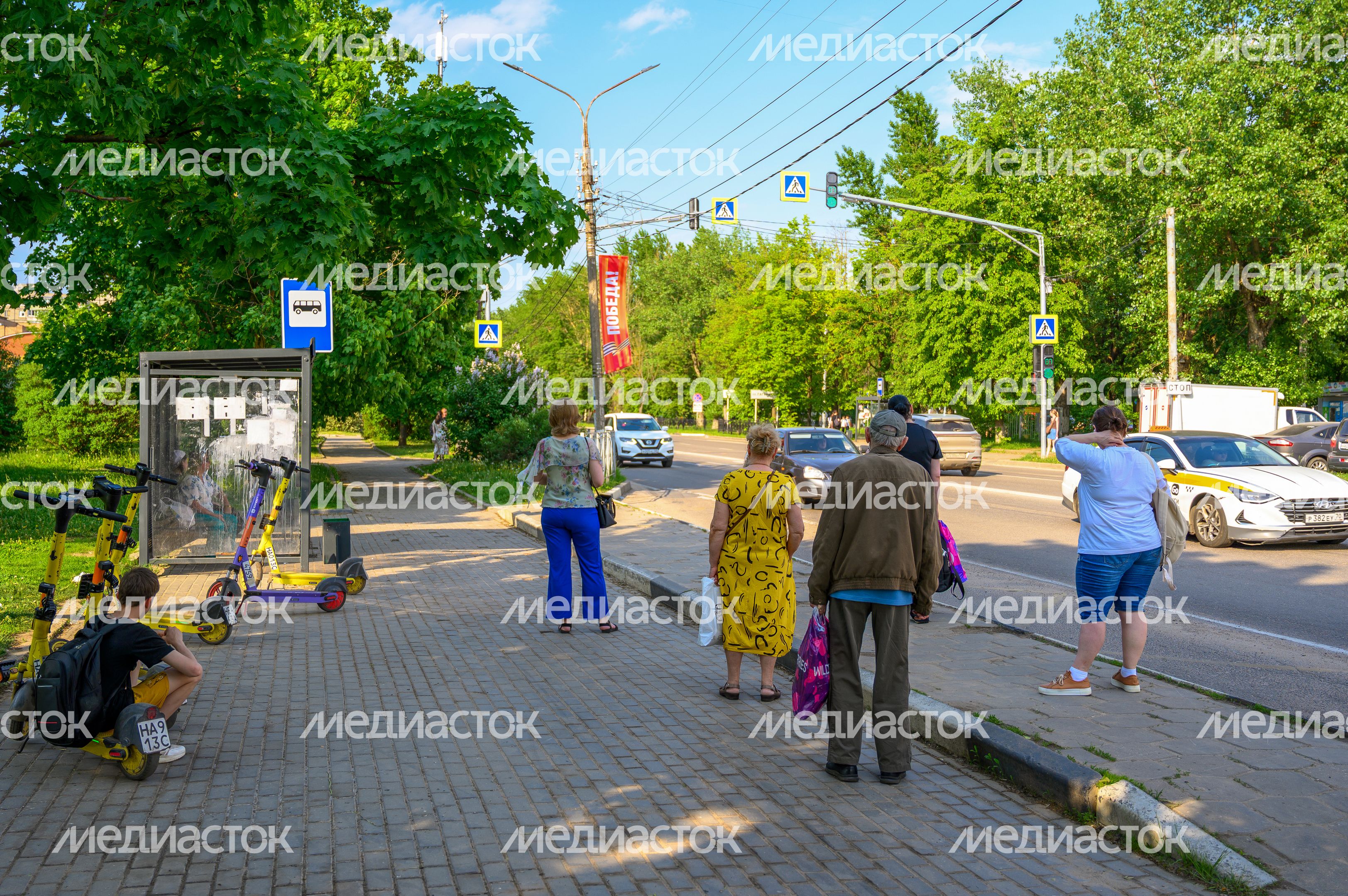 Виды Домодедово: остановка в микрорайоне Авиационный
