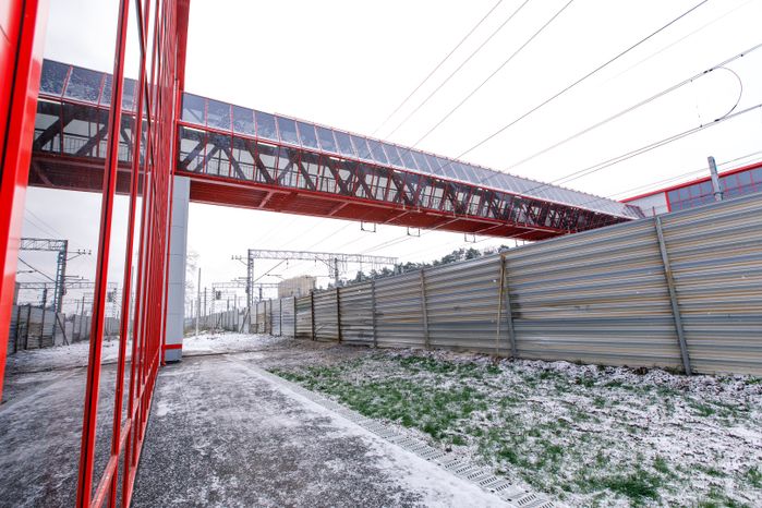 Раменское. Новый пешеходный переход с лифтами на ст. «Удельная»