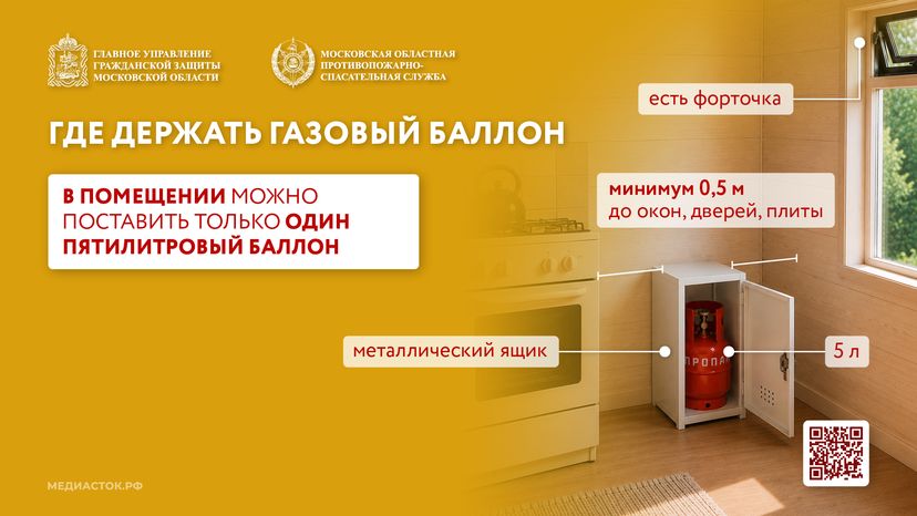 Газовый баллон на даче горизонталь 06