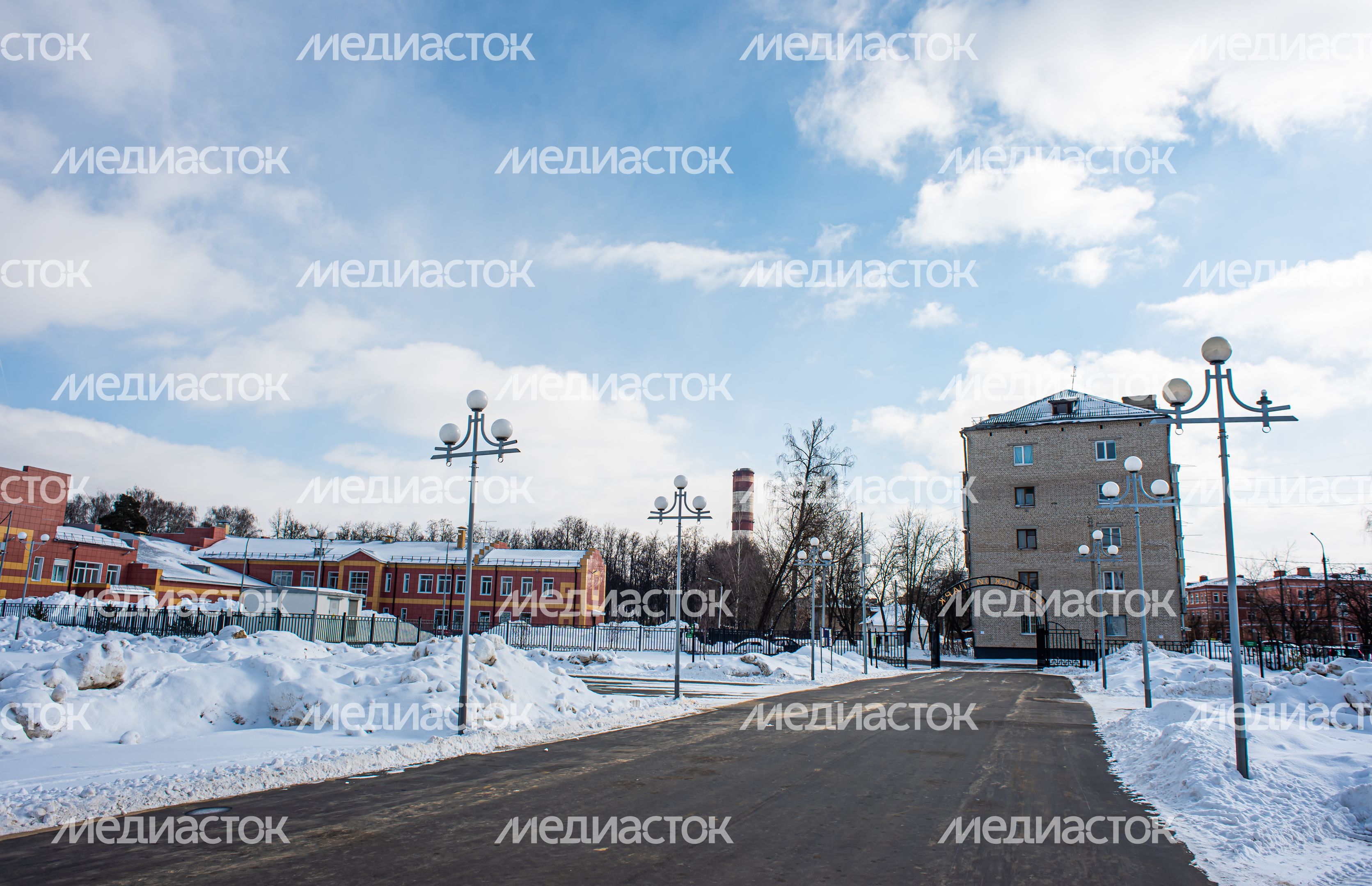 Зимние виды города Электрогорск