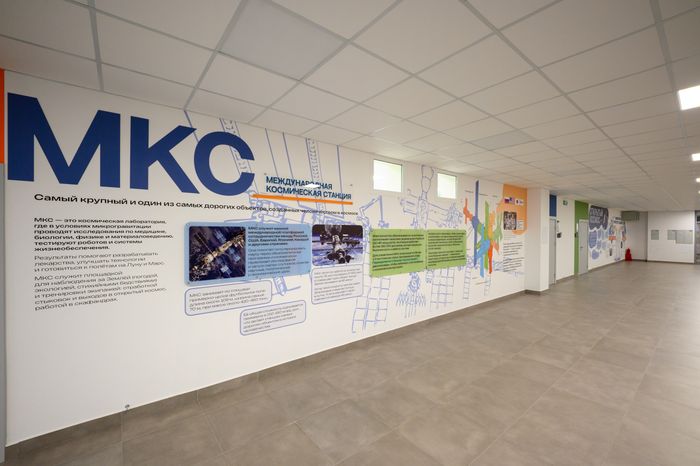 Роспись на стенах нового корпуса Первомайской школы №2 им. М.Ф. Тихонова в Королеве