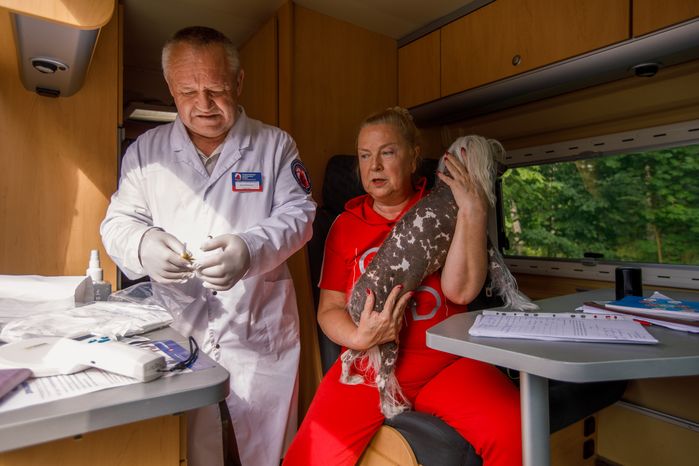 Вакцинация животных в парке «Взлет» Домодедово