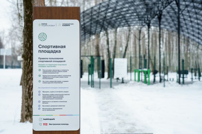Кашира. Городской парк. Зима