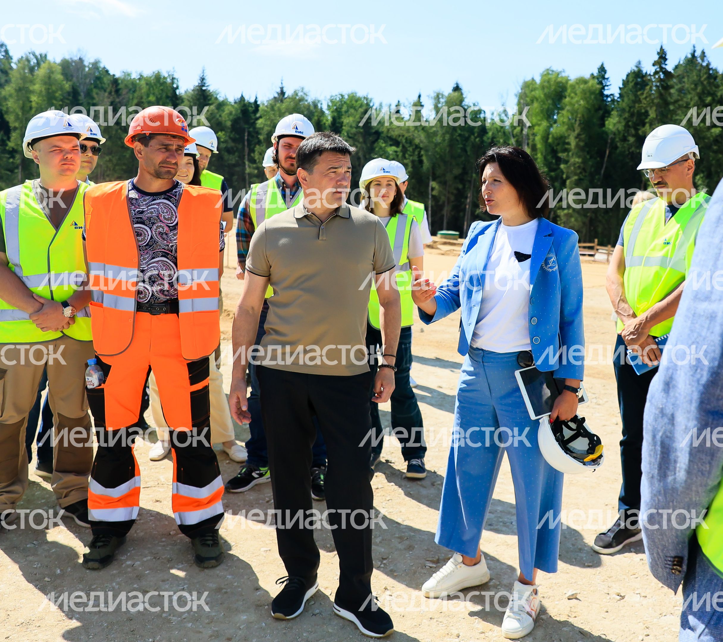 Проверка Губернатором Подмосковья хода строительства Мытищинской хорды – автодороги «Виноградово – Болтино – Тарасовка»