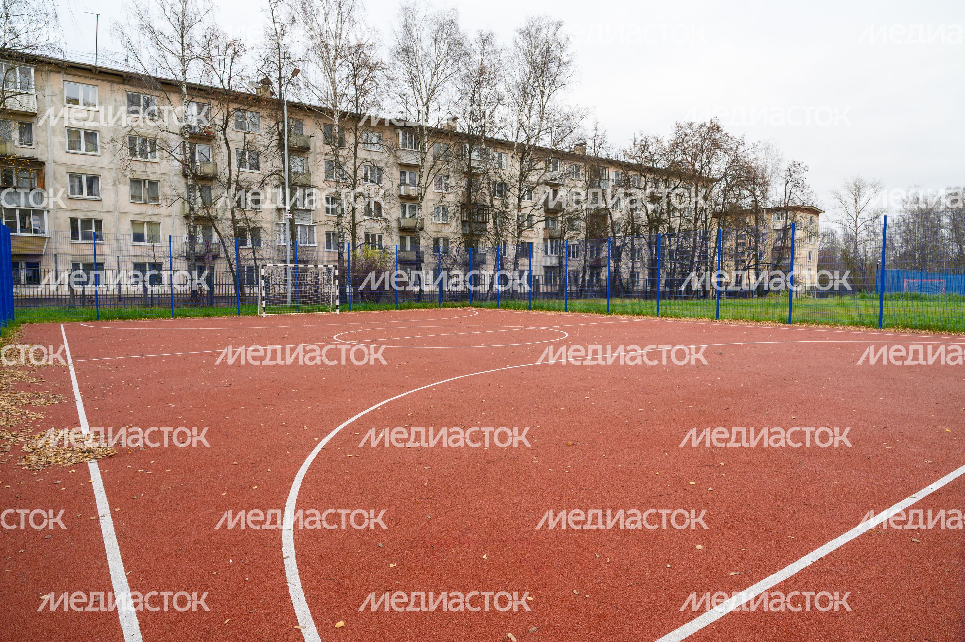 Спортивная площадка у лицея №14 после капитального ремонта в Щелково