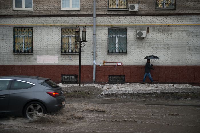 Сильный дождь в Москве