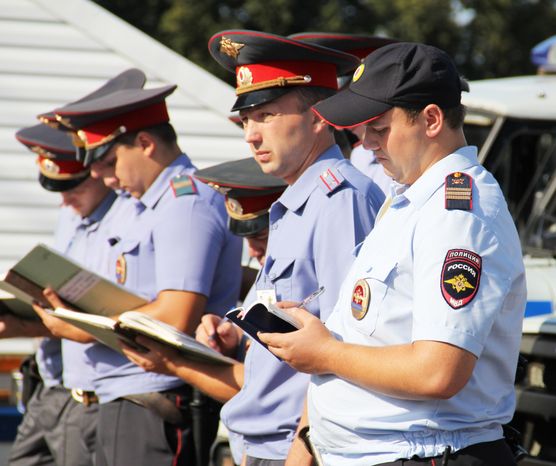 Общегородской строевой смотр МВД