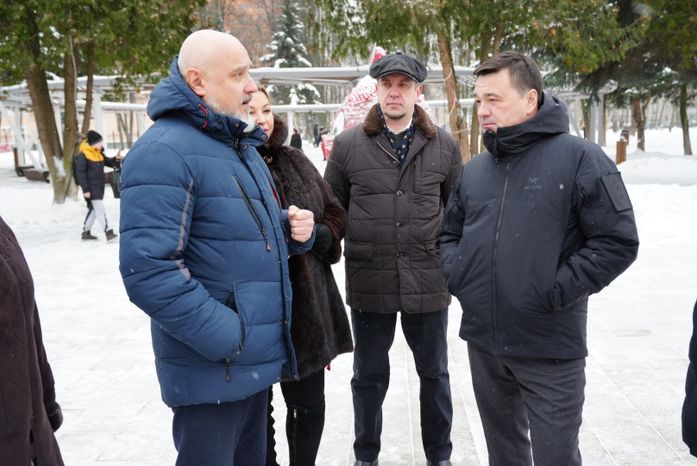 Проверка Губернатором Центрального парка культуры и отдыха в Пушкино