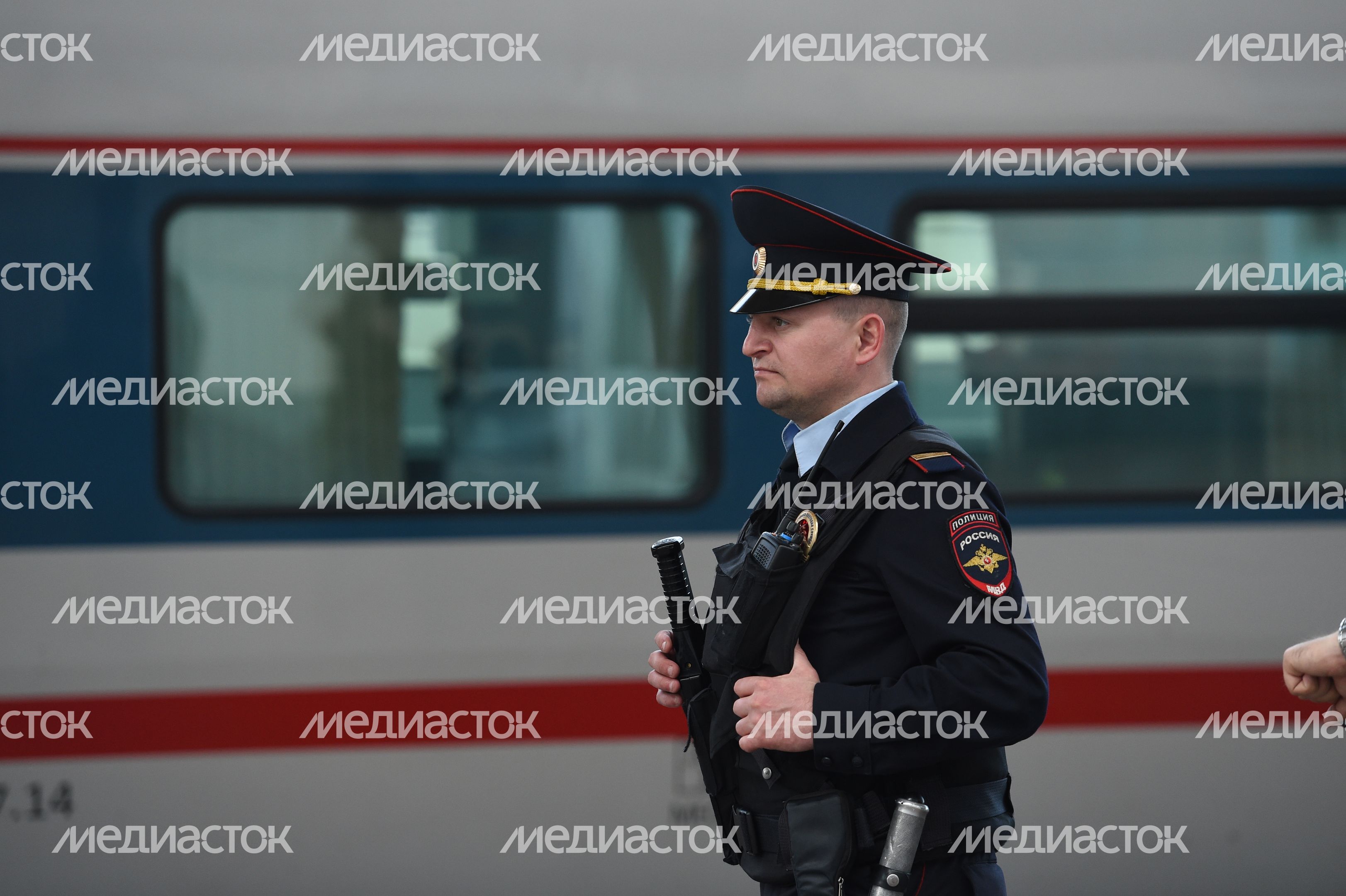 Столкновение поездов на Курском вокзале в Москве