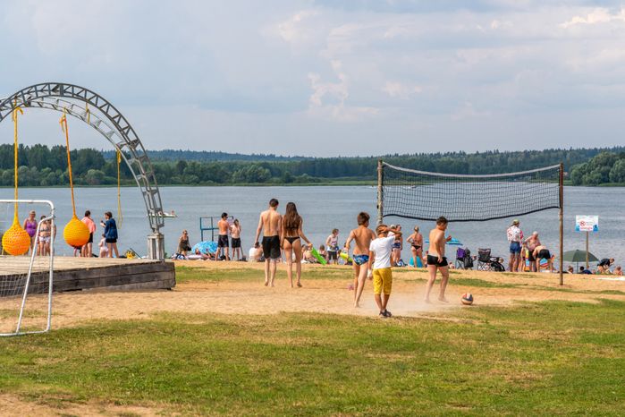 «Ice пляж» на Озеринском водохранилище в Рузе