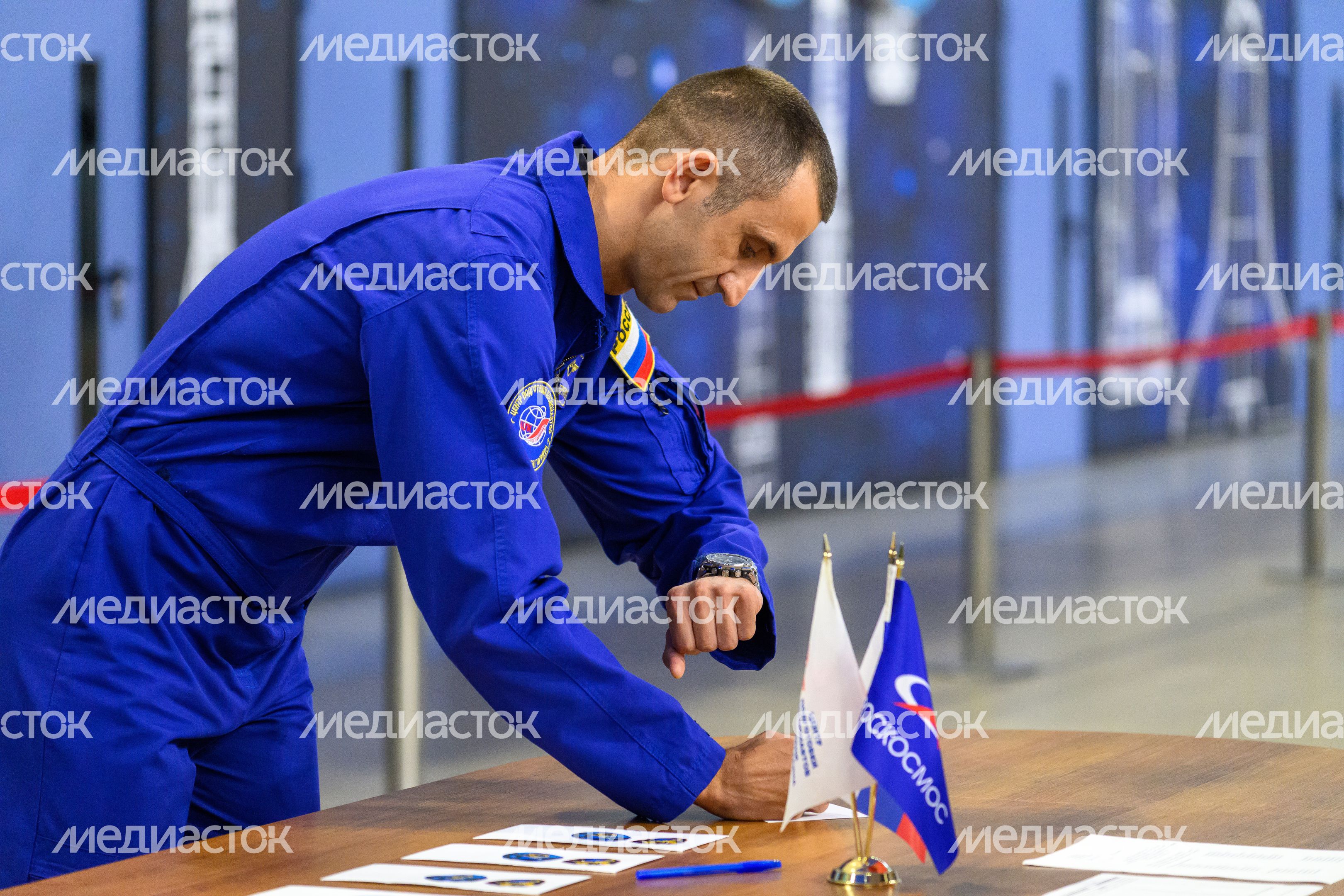Космонавт Роскосмоса Сергей Тетерятников на комплексной тренировке в Центре подготовки космонавтов Звездного городка