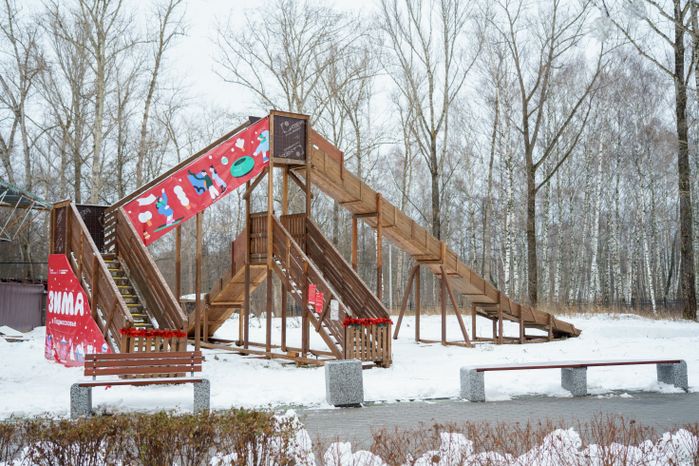 Кашира. Городской парк. Зима