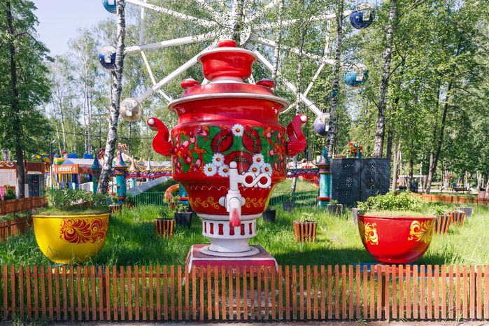 Центральный парк культуры и отдыха «Пушкинский» в Пушкино летом
