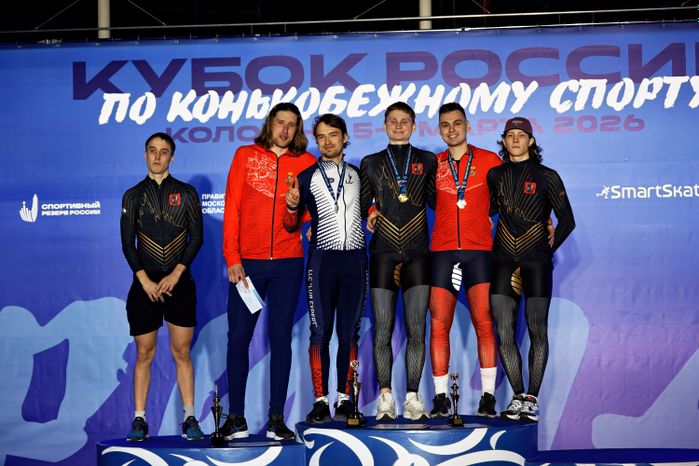 Награждение финалистов Кубка России по конькобежному спорту в Коломне