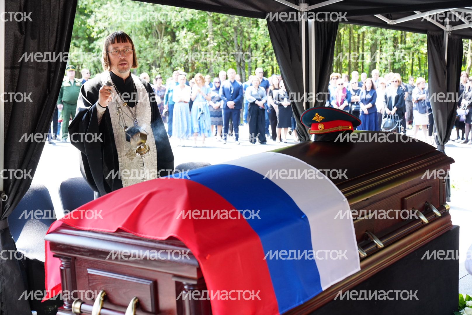 Прощание с участником СВО с участием Губернатора Подмосковья