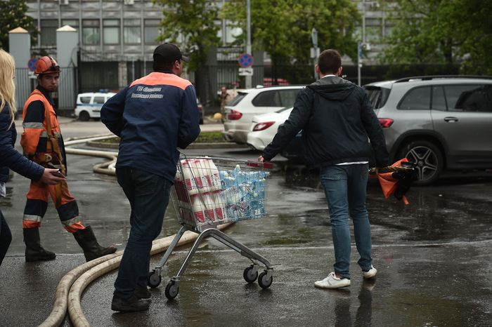 Пожар в бизнес‑центре «Гранд Сетунь плаза» в Москве