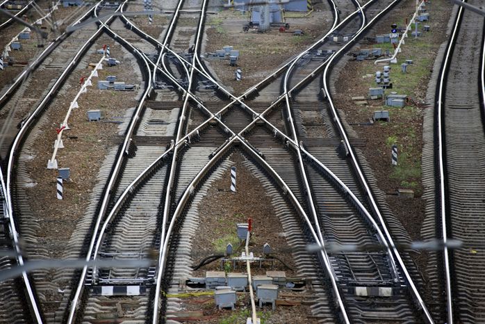 Железнодорожные пути на Курском вокзале